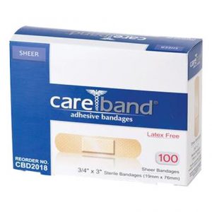 ASO Careband Sheer Adhesive Bandages Health Products