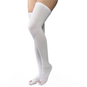 Advanced Orthopaedics Anti-Embolism Thigh High Open Toe 18 mmHg Compression Stockings Health Products