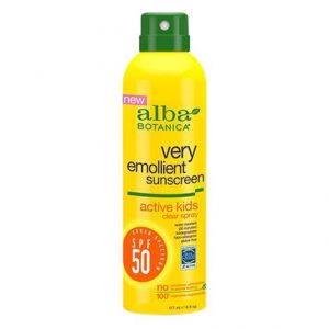 Alba Botanica Emollient Active Kids Clear Sunscreen Spray With SPF 50 Health Products