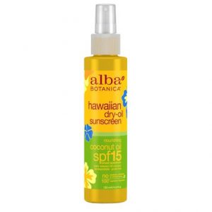 Alba Botanica Hawaiian Coconut Dry Oil Sunscreeen With SPF 15 Health Products