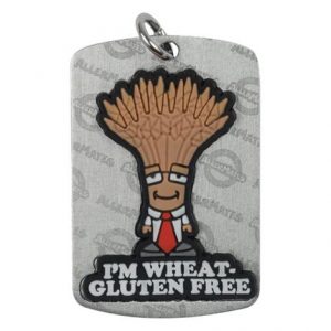 AllerMates Dog Tag Professor Wheatley Gluten Allergy Health Products