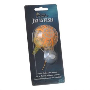 Aquatic Creations Glowing Jellyfish Aquarium Ornament - Orange Health Products