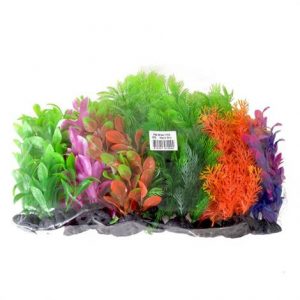 Aquatop Plastic Aquarium Plants Power Pack - Assorted Colors Health Products