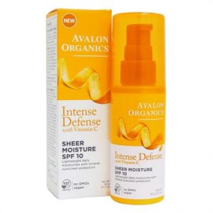 Avalon Organics SPF 10 Intense Defense Sheer Moisture Health Products