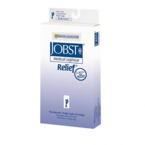 BSN Jobst Relief Thigh High 30-40mmHg Extra Firm Compression Stockings with Silicone Dot Band Health Products