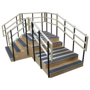 Bailey Dual Platform Right Angle Bariatric Training Stairs Health Products