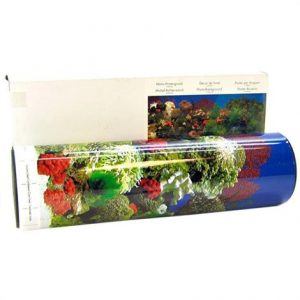 Blue Ribbon Freshwater Garden & Carribean Coral Reef Double Sided Aquarium Background Health Products