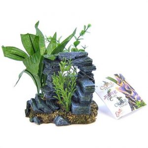 Blue Ribbon Rock Arch with Plants Ornament Health Products