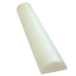 CanDo Half Round White PE Foam Rollers Health Products