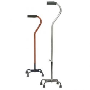 Carex Aluminum Quad Cane With Soft Cushion Handle Health Products