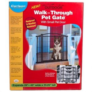 Carlson Weatherproof Outdoor Walk-Thru Gate with Door Health Products