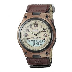 Casio Brown Casual Sports Watch With Cloth Band Health Products