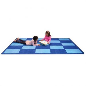 Checker Blue Rugs Health Products