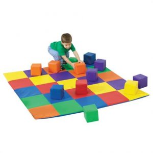 Childrens Factory Joeys Matching Mat and Blocks Set Health Products