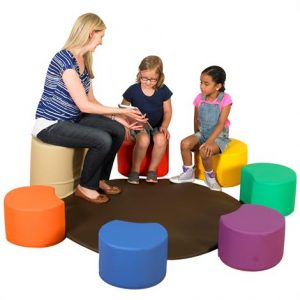 Childrens Factory Painters Stool with Teachers Seat and Mat Health Products