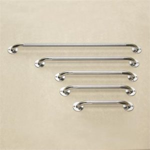 Chrome-Plated Steel Low Profile Wall Mounted Grab Bar Health Products