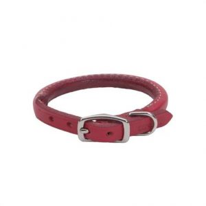 Circle T Oak Tanned Leather Round Dog Collar Health Products