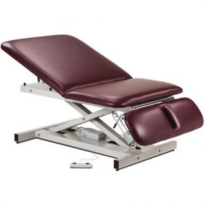 Clinton Extra Wide Bariatric Power Exam Table with Adjustable Backrest and Drop Section Health Products