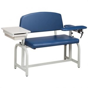 Clinton Lab X Series Extra-Wide Blood Chair with Padded Flip Arm and Drawer Health Products