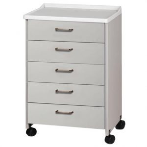 Clinton Molded Top Mobile Equipment Cabinet with Five Drawers Health Products