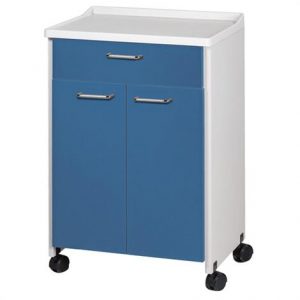 Clinton Molded Top Mobile Treatment Cabinet with Two Doors and One Drawer Health Products