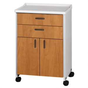 Clinton Molded Top Mobile Treatment Cabinet with Two Doors and Two Drawers Health Products