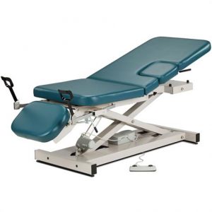 Clinton Open Base Multi-Use Power Imaging Table with Stirrups Health Products