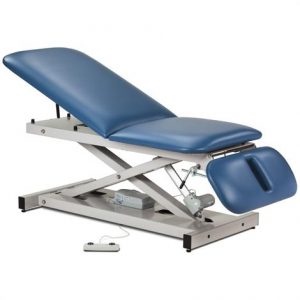 Clinton Open Base Power Table with Adjustable Backrest and Drop Section Health Products