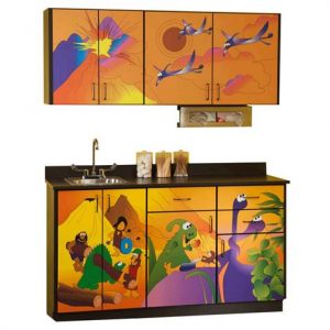 Clinton Pediatric Imagination Series Dino Days Base and Wall Cabinets Health Products