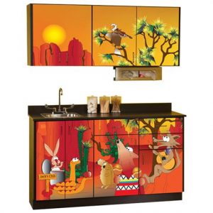 Clinton Pediatric Imagination Series Southwestfest Base and Wall Cabinets Health Products