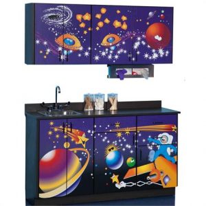 Clinton Pediatric Imagination Series Space Place Base and Wall Cabinets Health Products