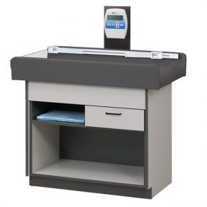 Clinton Select Series Pediatric Scale Treatment Table with One Drawer and Two Open Shelves Health Products