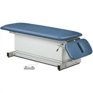 Clinton Shrouded Space Saver Power Exam Table with Drop Section Health Products