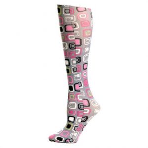 Complete Medical Grey Dot Art 15-20 mmHg Knee High Compression Socks Health Products