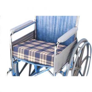 Complete Medical Plaid Foam Wedge Wheelchair Cushion Health Products