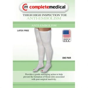 Complete Medical Thigh High 15-20 mmHg Anti-Embolism Stockings With Inspection Toe Health Products