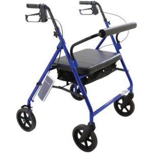 ConvaQuip Bariatric Safety Four Wheels Rollator With Padded Seat Health Products