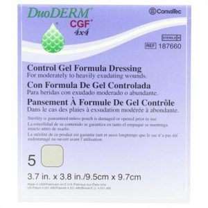 Convatec DuoDERM CGF Sterile Dressing - 4 x 4 inch - Square - 187660 Health Products