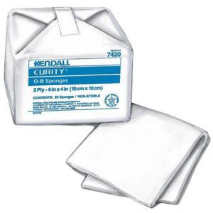 Covidien Curity 100% Cotton O-B Sponges Health Products