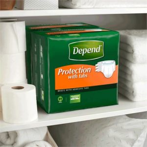 Depend Protection With Tabs Incontinence Briefs - Maximum Absorbency Health Products