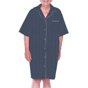 Dignity pajamas SS103 Mens Cotton Short Sleeve Open Back Hospice Patient Gown Health Products