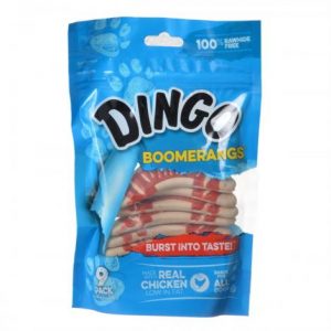 Dingo Boomerangs Rawhide Free Dog Treats with Real Chicken Health Products