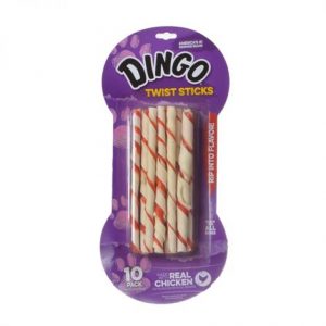 Dingo Twist Sticks Rawhide Chew with Chicken in the Middle Health Products