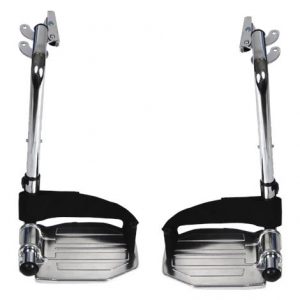 Drive Chrome Swing Away Footrests With Aluminum Footplates Health Products