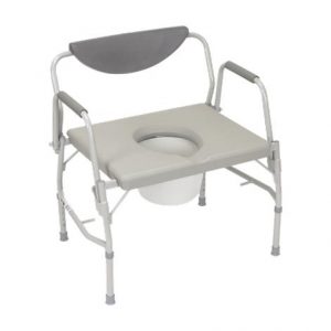 Drive Deluxe Bariatric Drop-Arm Bedside Commode Chair Health Products