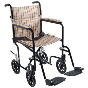 Drive Deluxe Fly-Weight Aluminum Transport Chair Health Products