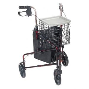 Drive Deluxe Three Wheel Aluminum Rollator Health Products