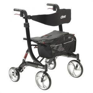 Drive Nitro HD Euro-Style Aluminum Four Wheel Rollator Health Products