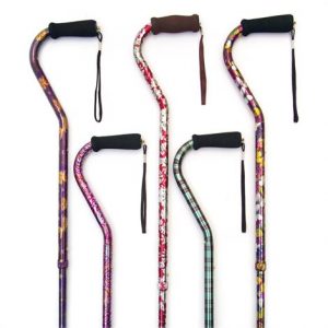 Essential Medical Designer Aluminum Offset Cane Health Products