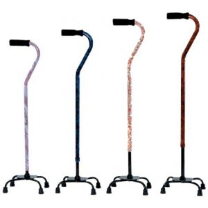 Essential Medical Designer Small Base Quad Cane Health Products